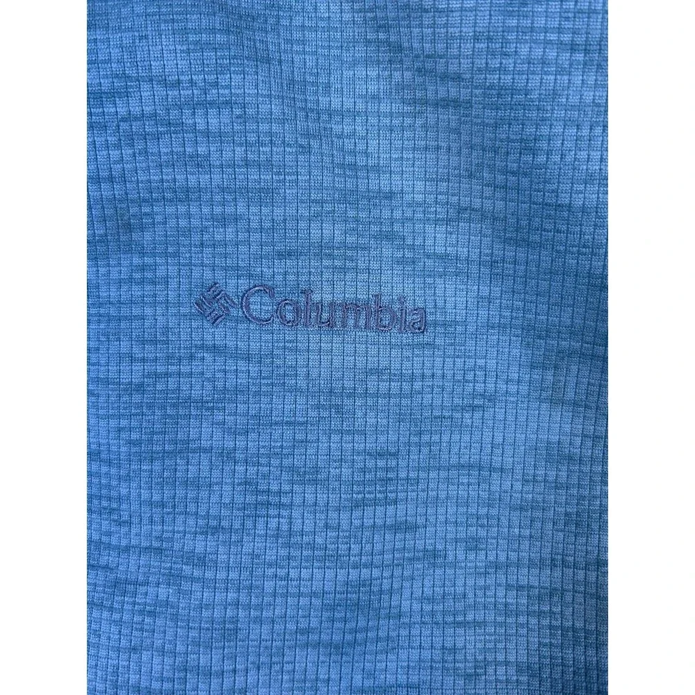 Columbia Henley Sweatshirt Mens Size 1XL Blue Pullover Quarter Button‎